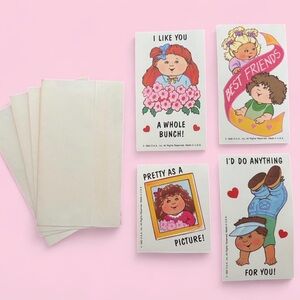 Vintage 1992 Cabbage Patch Kids Valentine Set Lot of 4 w/ Envelopes 💘